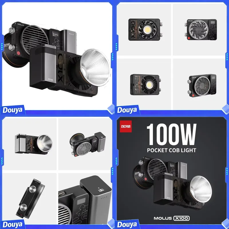 Photography Videos Free - ZHIYUN Molus X100 100W COB LEDライト。写真撮影やビデオ撮影用の屋外照明。ハンドヘルドで持ち運び可能な小型ライト。
