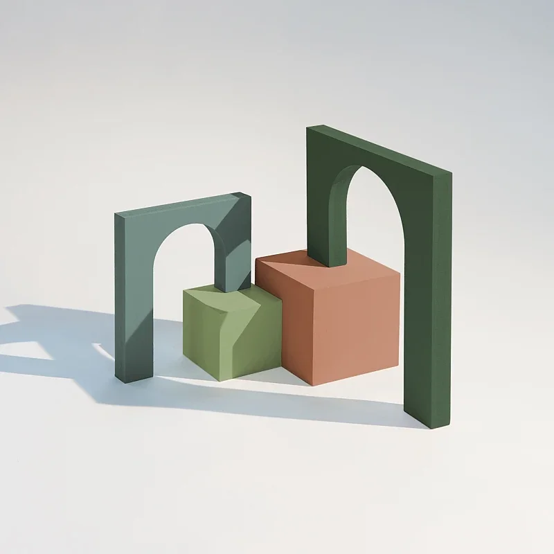Morandi色の木製の写真の装飾のアクセサリー、幾何学的な - Photography Geometry のレビューと価格