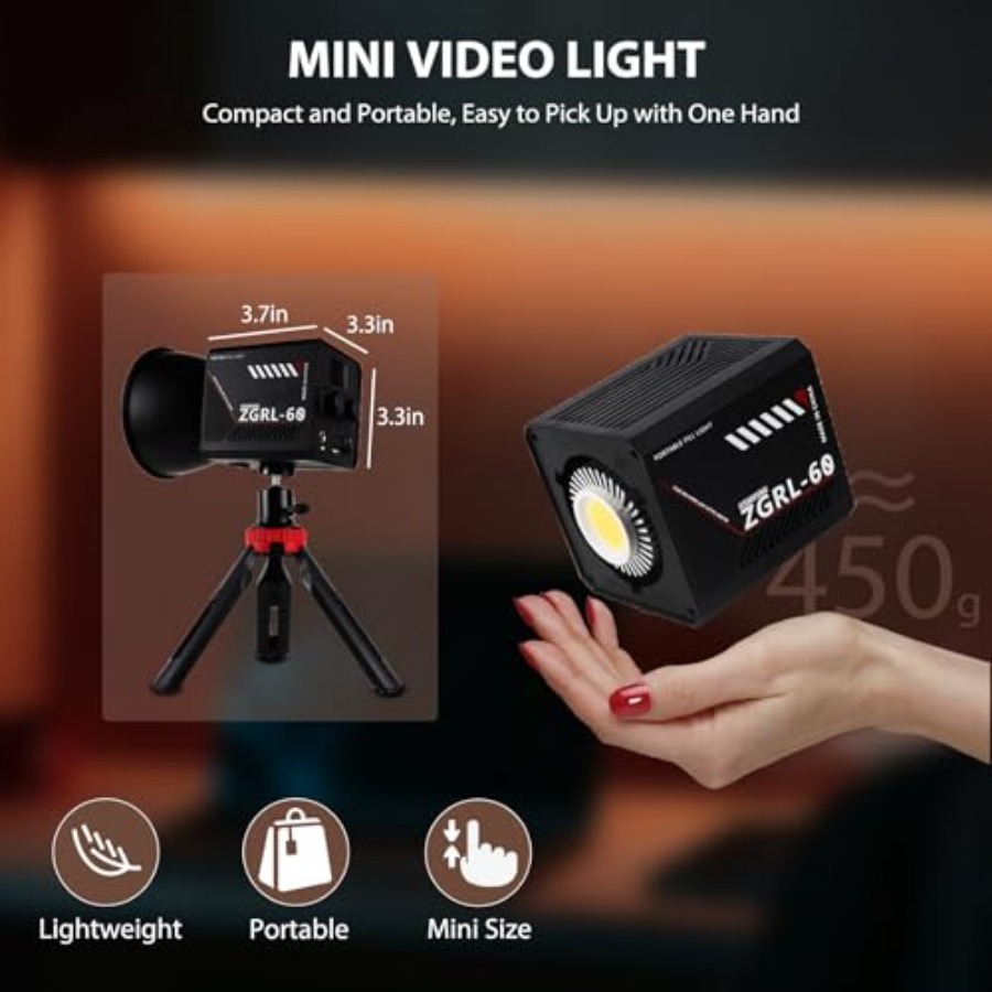 60W COB LED ビデオライト ハンドヘルド ポータブ - Photography Videos Free のレビューと価格
